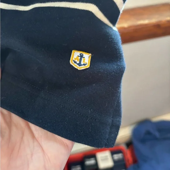 Amour Lux Cotton Navy Striped Sailor Dress French Classic Preppy YachtStyle - Picture 7 of 12